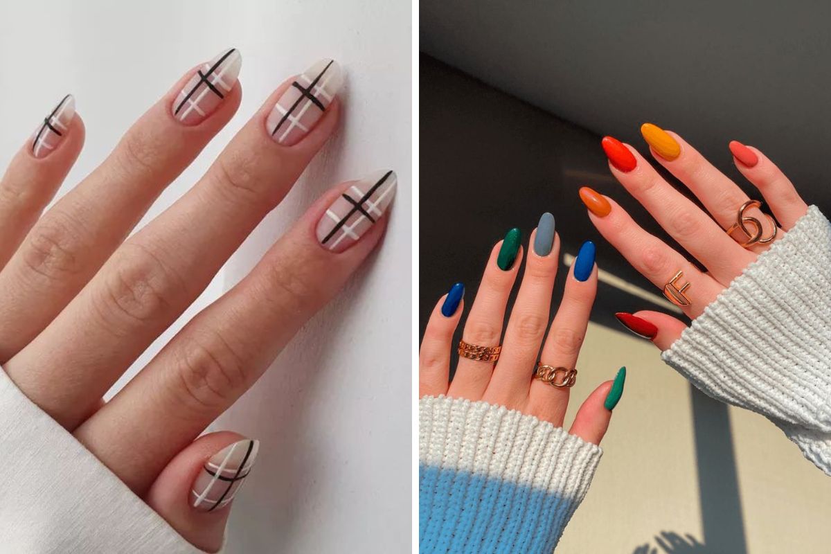 unhas simples para festa junina