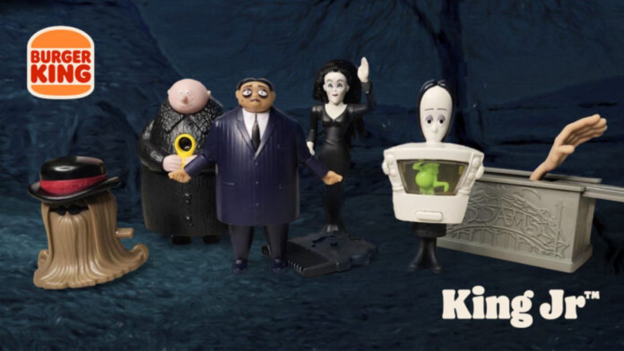 colecionáveis Família Addams no Burger King