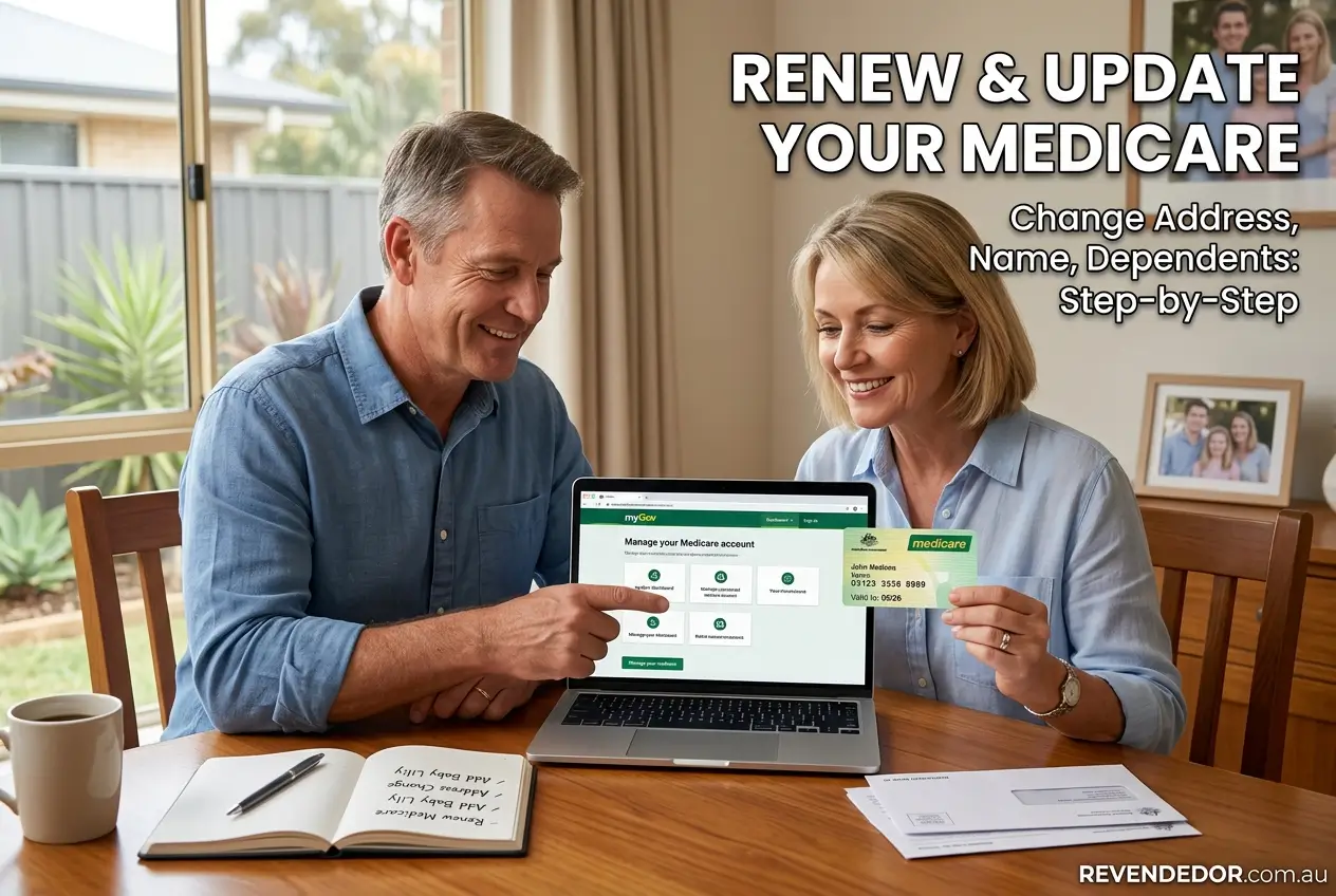 Casal discute finanças no myGov, mulher com cartão Medicare