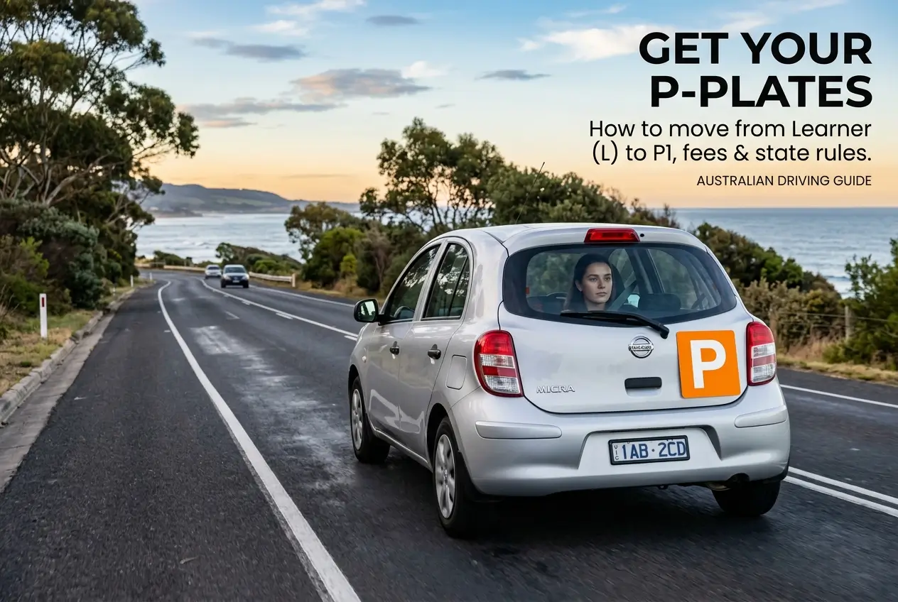 Carta de condução provisória (P-Plates): como passar de L para P, taxas e regras por estado