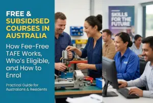 Treinamento prático e cursos gratuitos na Austrália 2026